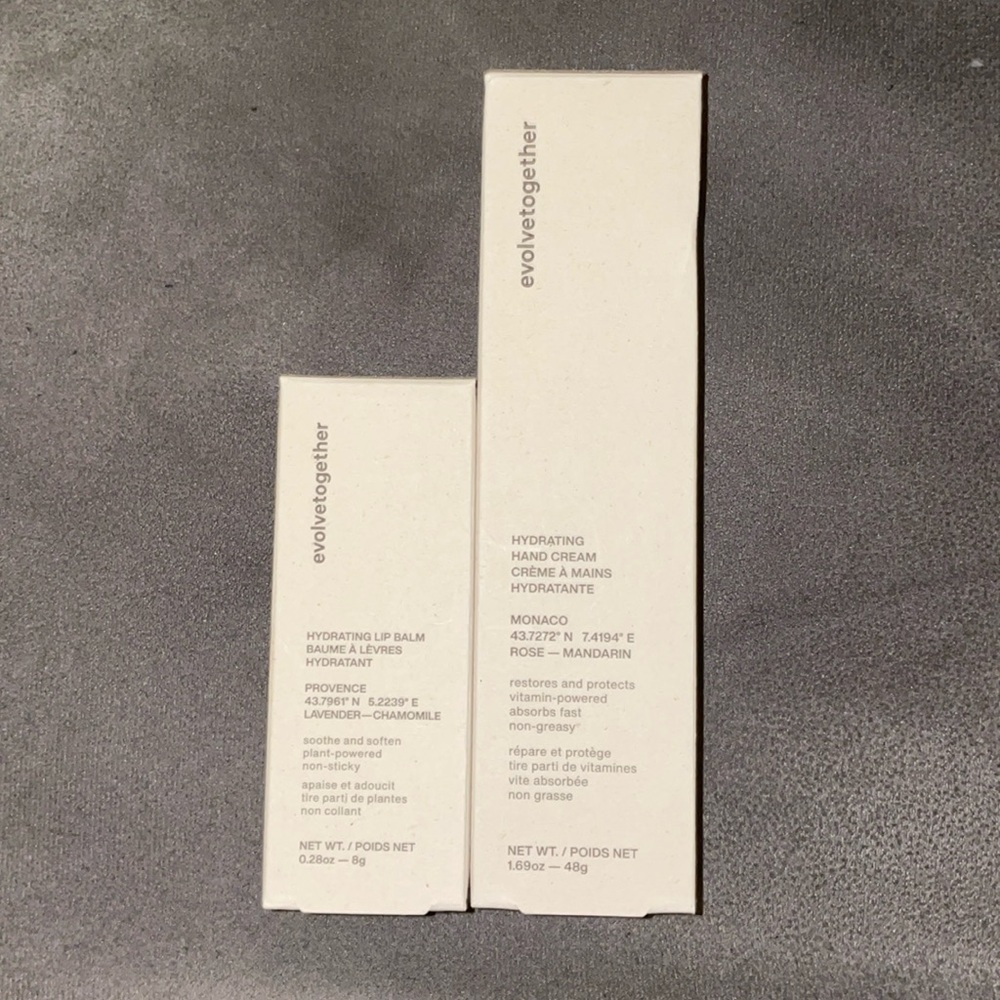 Evolvetogether Hydrating Hand Cream and Lip Balm